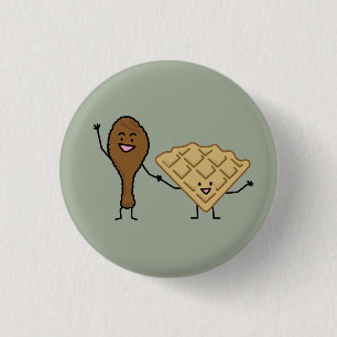 Chicken and Waffles American & Southern Cooking Pinback Button
