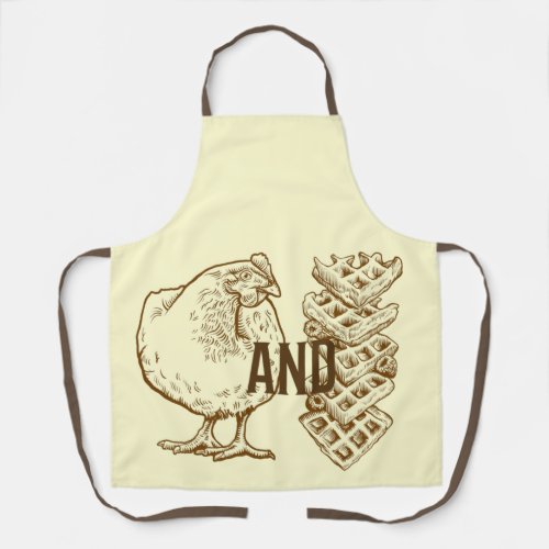Chicken and Waffles Vintage Apron