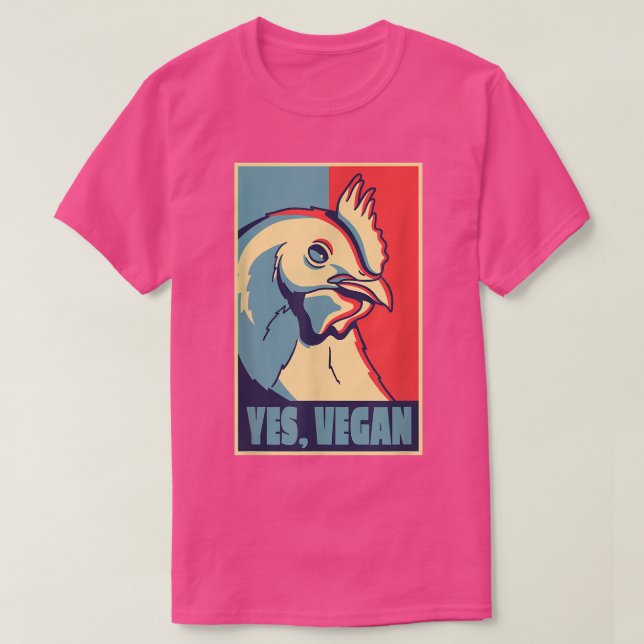 Chicken animal poster vegan  T-Shirt (Design Front)