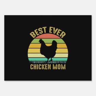 Chicken Art Best Ever Chicken Mom Sign