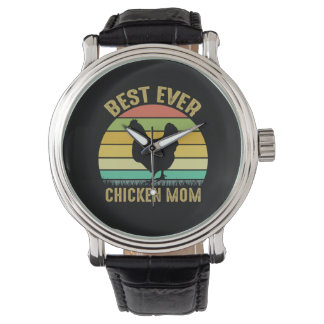 Chicken Art Best Ever Chicken Mom Watch