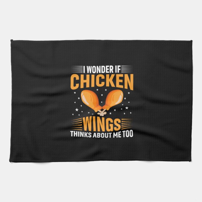 Chicken Art Chicken Wing Kitchen Towel (Horizontal)