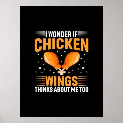Chicken Art Chicken Wing Poster