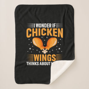Chicken Art Chicken Wing Sherpa Blanket