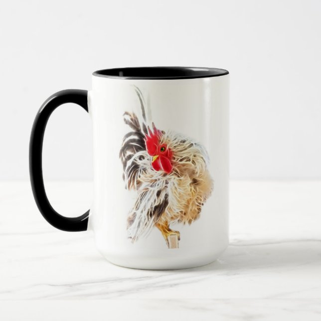 Chicken Art Coffee Mug Cup Rooster Farmhouse (Left)