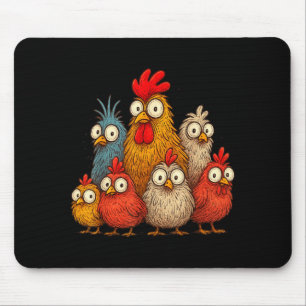 Chicken Art Crazy Chicken For Men Women Kid Boy Fa Mouse Pad