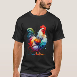 Chicken Art Graphic Women Farm Chicken Lover Funny T-Shirt