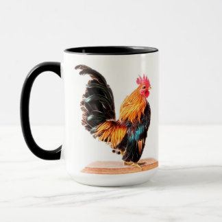 Chicken Art Rooster Mug Coffee Cup Farmhouse