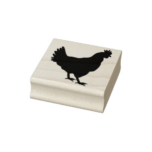 chicken art stamp