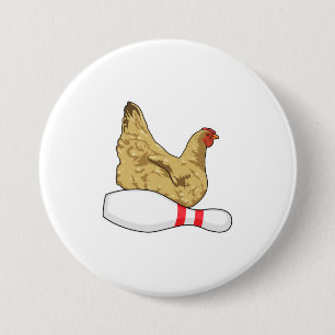 Chicken at Bowling with Bowling pin