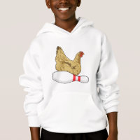 Chicken at Bowling with Bowling pin