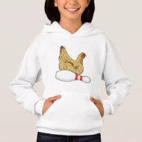 Chicken at Bowling with Bowling pin