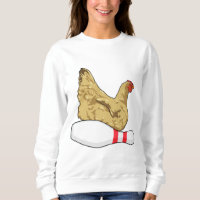 Chicken at Bowling with Bowling pin