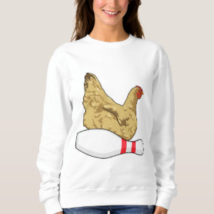 Chicken at Bowling with Bowling pin Sweatshirt