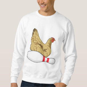 Chicken at Bowling with Bowling pin Sweatshirt