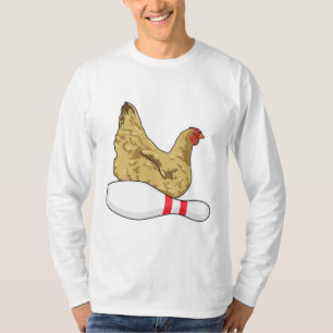 Chicken at Bowling with Bowling pin T-Shirt
