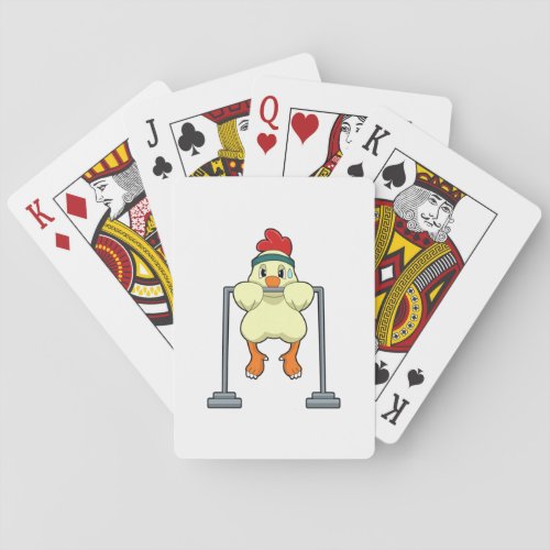 Chicken at Fitness Pull_ups Playing Cards