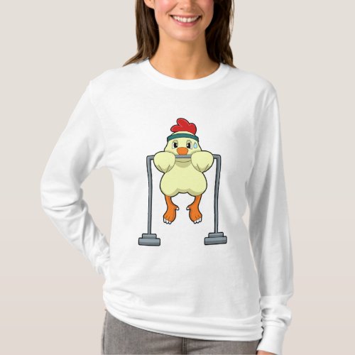 Chicken at Fitness Pull_ups T_Shirt