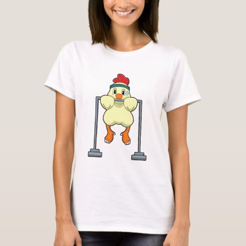 Chicken at Fitness Pull_ups T_Shirt