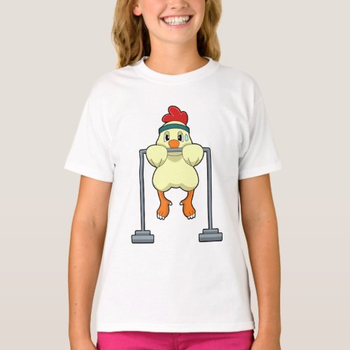 Chicken at Fitness Pull_ups T_Shirt