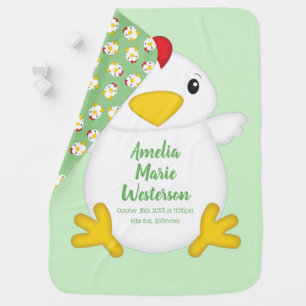 Chicken Baby Shower Farm Baby Blanket