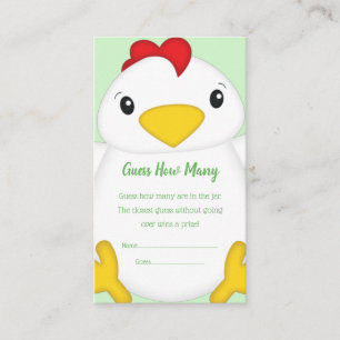 Chicken Baby Shower Farm Enclosure Card