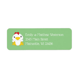 Chicken Baby Shower Farm Label