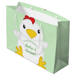 Chicken Baby Shower Farm Large Gift Bag