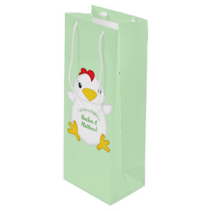 Chicken Baby Shower Farm Wine Gift Bag