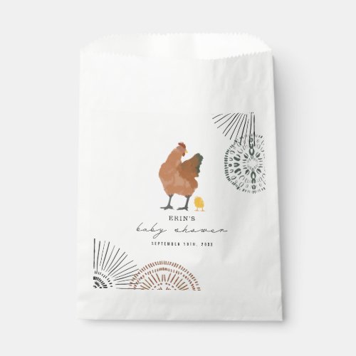 Chicken Baby Shower  Favor Bag