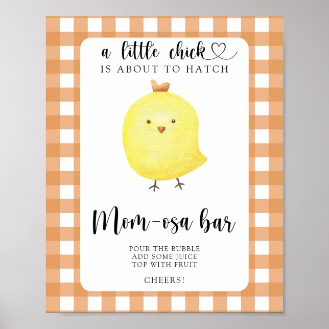 Chicken baby shower - Momosa bar Poster (Front)