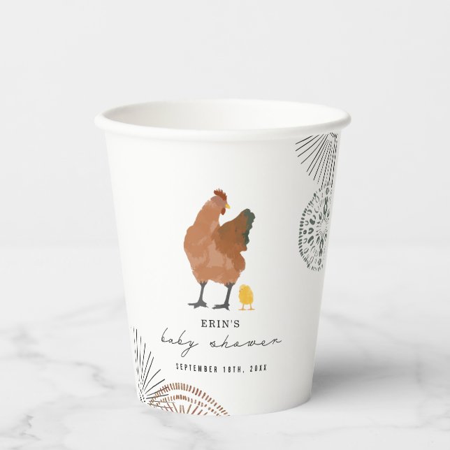 Chicken Baby Shower  Paper Cups (Front)