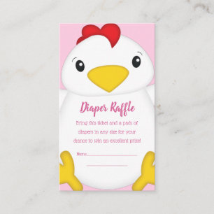 Chicken Baby Shower Pink Farm Enclosure Card