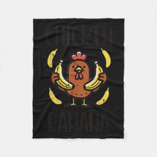 Chicken Banana Cute Song Dance Fruit Kids Youth Me Fleece Blanket
