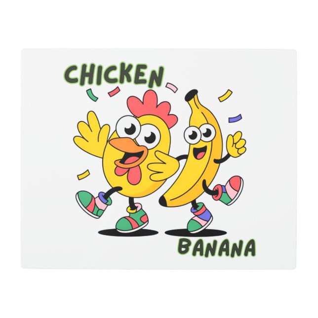 CHICKEN BANANA DANCE METAL PRINT (Front)