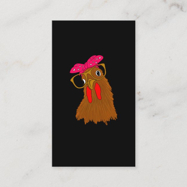 Chicken Bandana Crazy Farm Mom Animal Lover Business Card (Front)