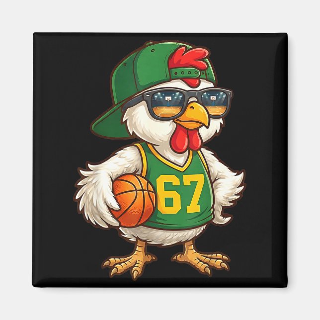 Chicken Basketball 67 Gen Alpha Slang Srts Men Boy Magnet (Front)