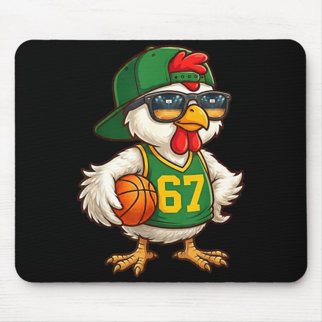 Chicken Basketball 67 Gen Alpha Slang Srts Men Boy Mouse Pad (Front)