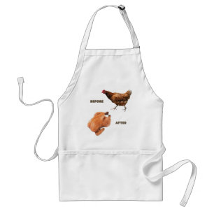 Chicken Before and After Adult Apron