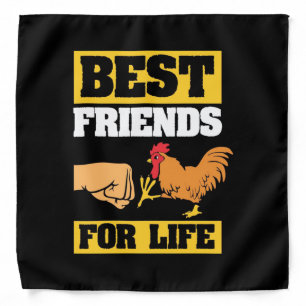 Chicken Best Friends For Life Bandana