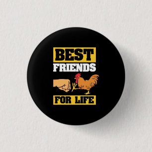 Chicken Best Friends For Life Button