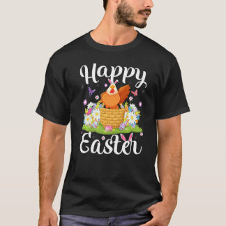 Chicken Bird Easter Egg Hunting Floral Chicken Eas T-Shirt