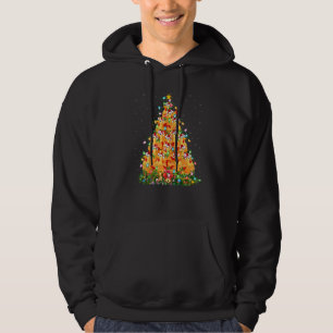 Chicken Bird Xmas Lights Santa Chicken Christmas T Hoodie
