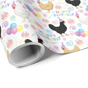Chicken Birthday Gift Wrapping Paper