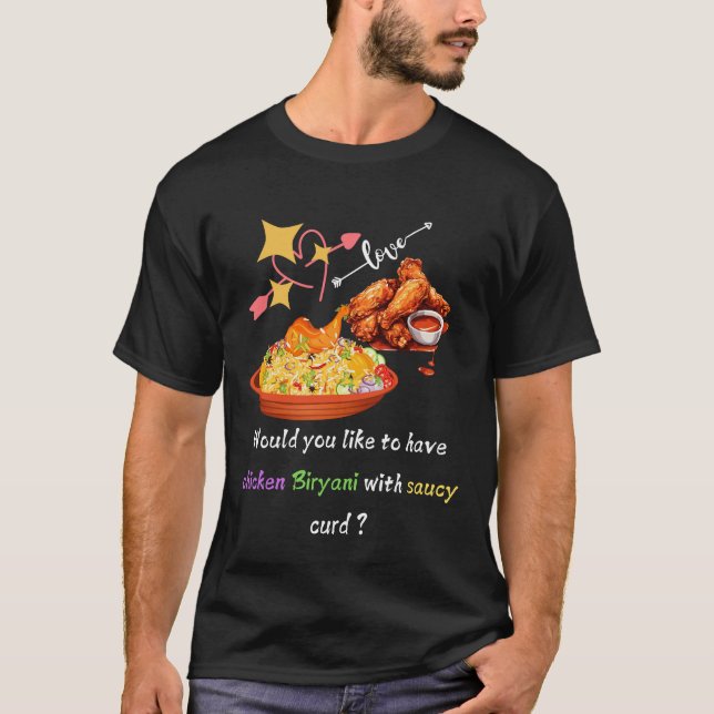 Chicken Biryani Cravings – Spice Up Your Style! T-Shirt (Front)