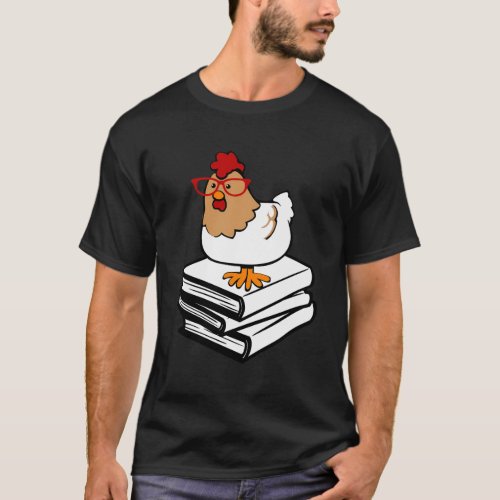 Chicken Book Nerd Love Reading Farm T_Shirt