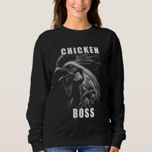 Chicken Boss cooler Hahn für Landwirt oder Bauer Sweatshirt