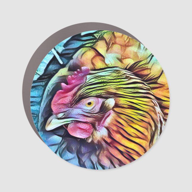 CHICKEN   CAR MAGNET (Front)