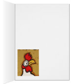 Chicken card with plaid (Inside (Right))