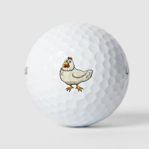 Chicken cartoon golf balls